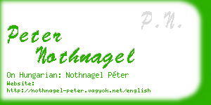 peter nothnagel business card